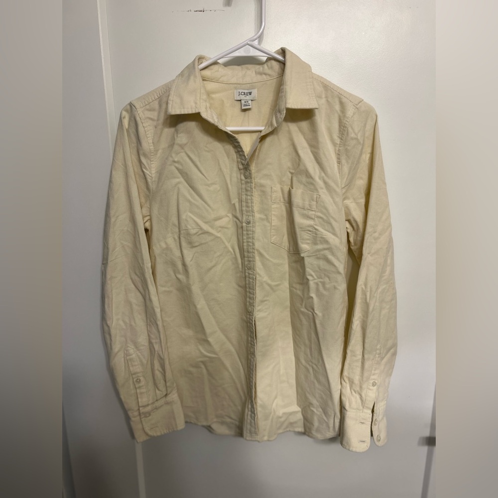NWT JCrew Corduroy Long Sleeve Button Up